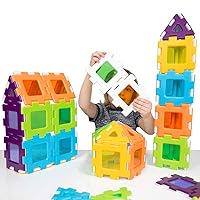 Polydron Kids My First Windows Class Set in Multicolored - Educational Toy Interlocking Building Kit - 2D and 3D Models - 2+ Years - 72 Pieces