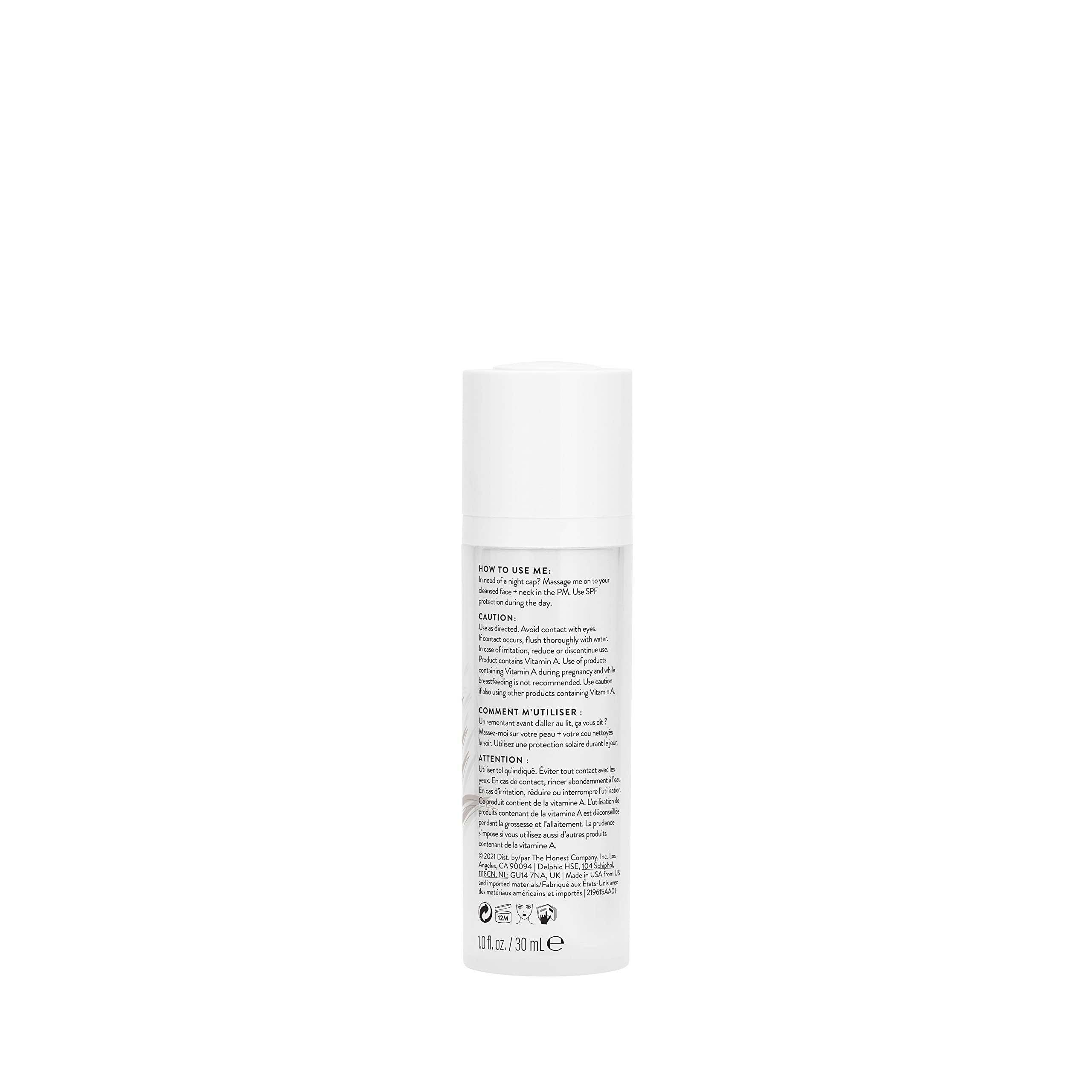 Honest Beauty Honestly Pure Retinyl Serum with Retinyl Linoleat to help reduce the appearance of fine lines + wrinkles | Dermatologist Tested | Vegan + Cruelty Free | 1 Fl. Oz.