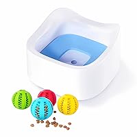 Dog Drinker, Leakproof and Anti-tip Water, 1.4 LTR, Includes Interactive Ball, Drinkers for Dogs and Cats, Portable and Efficient No More Spilled Water Usable as Feeder for Pets