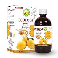 Basic Ayurveda Ecology Honey with Lemon | 16.23 Fl Oz (480ml) | Organic Honey for Morning Detox Water