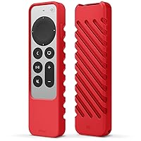 elago R3 Protective Case Compatible with 2022 Apple TV Siri Remote 3rd Generation, Compatible with 2021 Apple TV Siri Remote 2nd Gen - Lanyard, Great Grip, Shock Absorption, Drop Protection [Red]