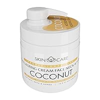 Skin Care 3-in-1 Coconut Oil Moisturizing Cream for Face, Neck and Hands - Delicate and Easily Absorbed Daily Cream for All Skin Types - 16.9 fl. oz.
