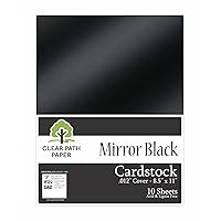 Clear Path Paper - Mirror Black Cardstock - 8.5 x 11 inch - .012