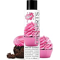 Water-Based Flavored Lube for Men, Women & Couples, 3 Fl Oz (Frosted Cupcake) - Long-Lasting Premium Personal Lubricant Safe to Use with Latex Condoms - Gluten Free & Sugar Free