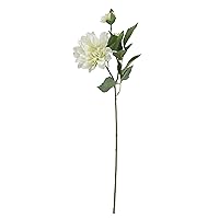 Elements White Dahlia Artificial Flower Stems, Fake Flower for Home Decoration, 11x7x26.5 Inch