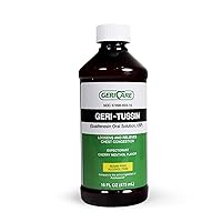 GeriCare Geri-Tussin Cold and Cough Relief Guaifenesin Syrup Sugar Free, 16 Fl Oz (Pack of 2)