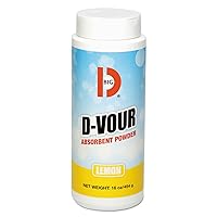 Big D 166 D-Vour Absorbent Powder, Lemon Fragrance, 16 oz (Pack of 6) - Absorbs accidental spills for easy clean-up - Ideal for use in schools, restaurants, health care facilities, grocery stores