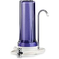 iSpring CKC1C Countertop Drinking Water Filtration System with Carbon Filter, 2.5