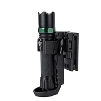 Quick Release Flashlight Holder w/Duty Belt/MOLLE Vest Clip Tactical Torch Holster Rotatable Light Carry Case Support Stand fit 1