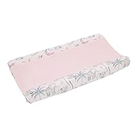 Tropical Princess Elephant/Jungle Super Soft Pink Changing Pad Cover