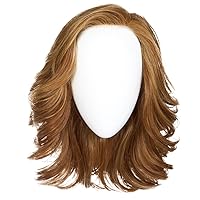 Raquel Welch Flip The Script Mid-Length Layered Wig With Lace Front and Memory Cap lll, Average Cap Size, RL14/25SS Honey Ginger