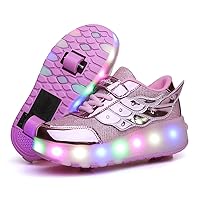 Ufatansy Roller Skate Shoes LED Light Up Shoes with Wheels Roller Shoes USB Rechargealbe Shoes Kids Gifts