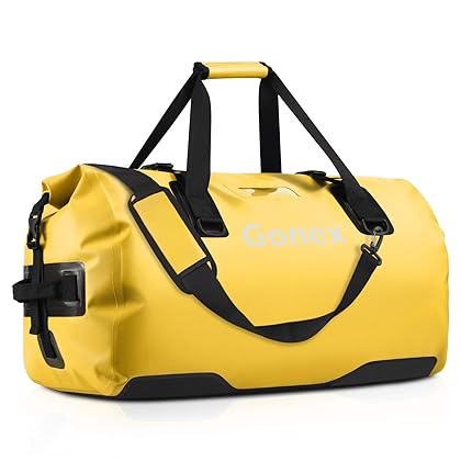 Gonex 40L 60L 80L Extra Large Waterproof Duffle Travel Dry Duffel Bag Heavy Duty Bag with Durable Straps & Handles for Kayaking Paddleboarding Boating Rafting Fishing