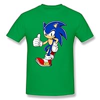 Male Cool Sonic Hedgehog Personalized Regular ForestGreen T-Shirt By Mjensen