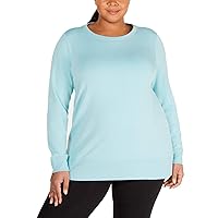 Ideology Womens Lattice Workout Sweatshirt Blue