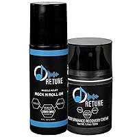 Retune Wellness Rock n Roll On 2000mg Hemp Oil and Performance Recovery Cream 2500mg Hemp Oil Cream w/DSMO