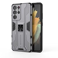 Case for Samsung Galaxy S23/S23 Plus/S23 Ultra,Military Grade Armor Case,with Foldable in Built Stand,Impact-Resistant Bumper Mobile Phone Cover,Grey,S23plus 6.6