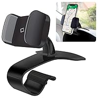Phone Holder for Car, Dashboard Cell Phone Holder - Clip On Dashboard Car Cradle Compatible for iPhones, Samsung Galaxy Smartphones, Google Pixel, Moto and More