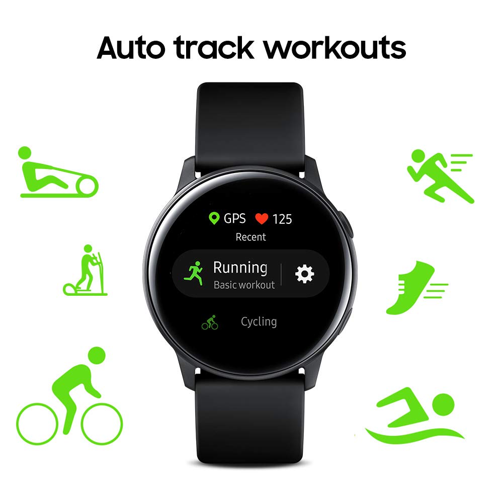 SAMSUNG Galaxy Watch Active (40MM, GPS, Bluetooth ) Smart Watch with Fitness Tracking, and Sleep Analysis - Black  (US Version)