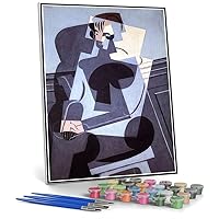 Paint by Numbers for Adult Kits Portrait of Madame Josette Gris Painting by Juan Gris DIY Painting Paint by Numbers Kits On Canvas