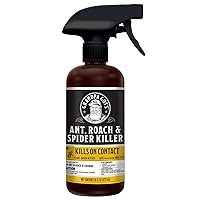 Grandpa Gus's Natural Ant, Roach & Spider Killer Spray, Plant-Based Actives Kill Insects & Bugs On Contact, Non-Greasy, Not Flammable, No Stains, Fresh Scent, 16 oz