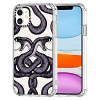 MOSNOVO for iPhone 11 Case, [Buffertech 6.6 ft Drop Impact] [Anti Peel Off] Clear Shockproof TPU Protective Bumper Phone Cases Cover with Mystery Snake Design for iPhone 11