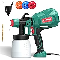 HYCHIKA Paint Sprayer, Electric 4.6A Paint Spray Gun,3 Nozzles,3 Patterns,Easy to Clean, Power Paint Sprayer for House Interior and Exterior, Cabinets, Fence, Railing, Garden Chairs etc.