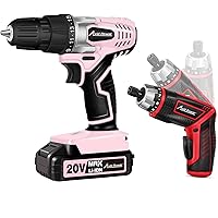 AVID POWER 20V Cordless Drill Set with 3/8 inches Keyless Chuck and 4V Cordless Electric Screwdriver with 1/4