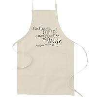 Serenity Prayer Coffee Wine Funny Parody Cooking Baking Kitchen Apron