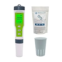 3-in-1 Waterproof Multifunction Digital Meter + Aerospring 10-6-15 Hexgrow Powdered Hydroponic Nutrients + Aerospring White Grow Cups