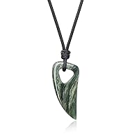 COAI Mens Womens Amulet Stone Pendant Wolf Tooth Necklace