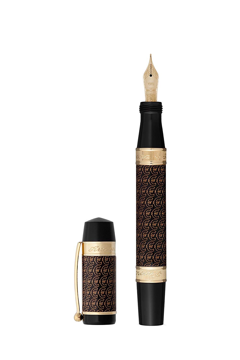 Ancora Limited Edition Euro 18K Gold Nib Fountain Pen Cartridge Converter Filler Only 88 pieces were exclusively Hand Made in Italy Since 1919 Each...