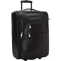 Bellino Leather Folding Luggage, Black, One Size