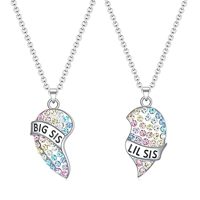 Sister Gifts, Sister Necklace For 2 Big Sister Little Sister Bestie Bff  Pendant Necklaces Matching Relationship Birthday Jewelry For Girls Women |  Fruugo TR