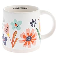 Karma, 14 oz Shelly Mug - Cute Coffee and Tea Mug - Ceramic Coffee Mugs for Women and Men, Hello Sunshine