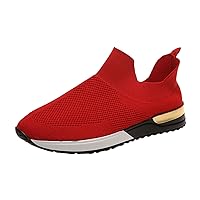 Womens Fashion Sneakers Platform Hollow Sandals Mesh Casual Shoes Walking Sneakers for Women Red