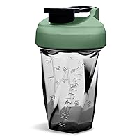 HELIMIX 1.5 Vortex Blender Shaker Bottle Holds Upto 20oz | No Blending Ball or Whisk | USA Made | Portable Pre Workout Whey Protein Drink Shaker Cup | Mixes Cocktails Smoothies Shakes | Top Rack Safe