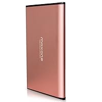 Maxone 320GB Ultra Slim Portable External Hard Drive HDD USB 3.0 for PC, Mac, Laptop, PS4, Xbox one - Rose Pink