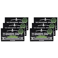 Pine Tar Bar Soap by The Grandpa Soap Company | The Original Wonder Soap | 3-in-1 Cleanser, Deodorizer & Moisturizer | 3.25 Oz. Each – 6 Pack