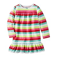 OshKosh Big Girls' Rainbow Striped Ruffle Nightgown (10)