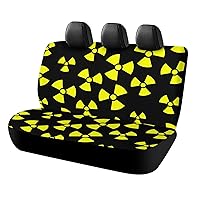 Nuclear Radiation Printed Car Back Seat Covers Nonslip Rear Car Seat Protector Fits for Most Cars