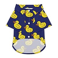 Rubber Duck Hawaii Dog Shirt Funny Pet T-Shirts Breathable Clothes Puppy Shirts Gift for Small Dogs and Cats