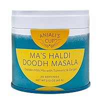 Anjali’s Cup Ma’s Haldi Doodh Masala | Golden Milk Mix with Turmeric & Ginger, 20 servings