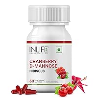 in.Life Cranberry 400mg D-Mannose 400mg & Hibiscus 200mg Extract Urinary Tract UTI Health Supplement Men Women - 60 Vegetarian Capsules