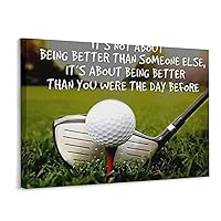Posters Inspirational Wall Art Golfers Gift Poster Sports Art Poster Canvas Art Poster Picture Modern Office Family Bedroom Living Room Decorative Gift Wall Decor 8x10inch(20x26cm) Frame-style