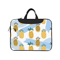 Summer Pineapple Crossbody Laptop Shoulder Bag With Trolley Belt 13-15.6 Inch