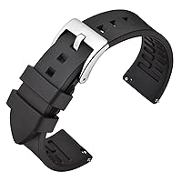ANNEFIT FKM Rubber Watch Band, Fluororubber Strap 18mm 19mm 20mm 21mm 22mm 23mm 24mm with Quick Release