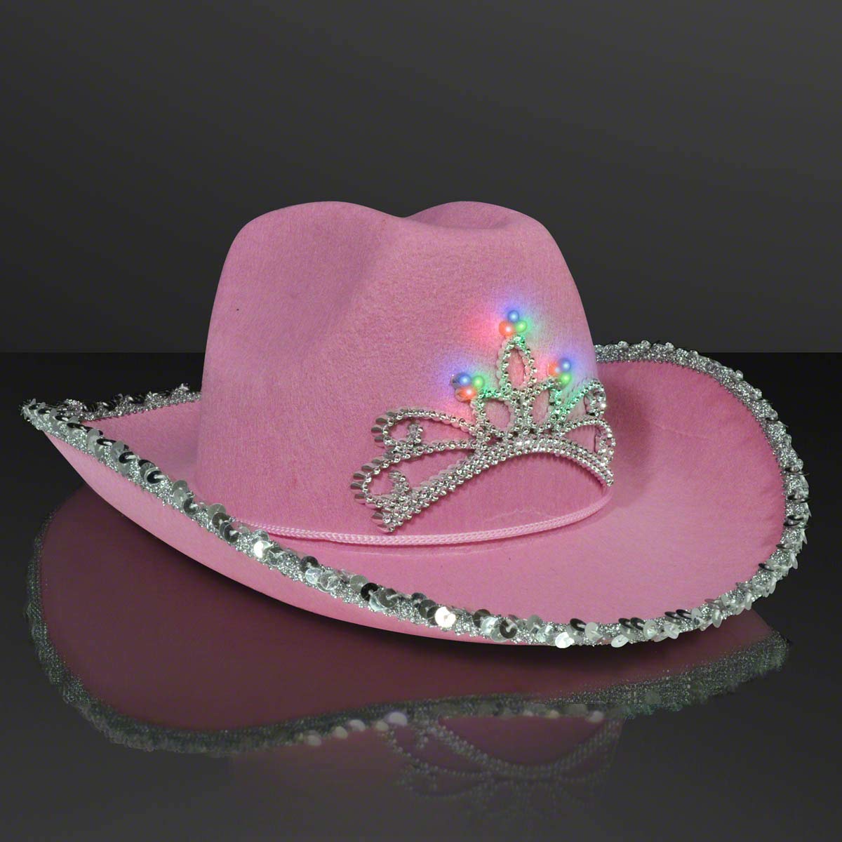 FLASHINGBLINKYLIGHTS Light Up Country Western Pink Cowgirl Hat
