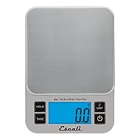 Escali Nutro Digital Food Scale, Multi-Functional Kitchen Appliance, Precise Weight Measuring and Portion Control, Baking and Cooking Made Simple, Stainless Steel Platform, Silver