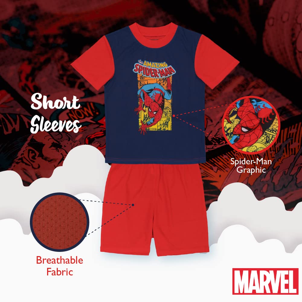 Marvel Boys' Big Avengers | Spider-Man 3-Piece Loose-fit Pajamas Set